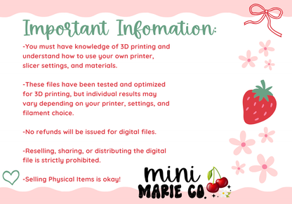 Days of the Week Jumbo Paperclips 3D Printed Digital File