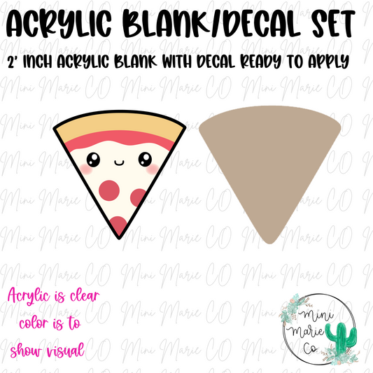 Cute Pizza Acrylic Blank/Decal Set