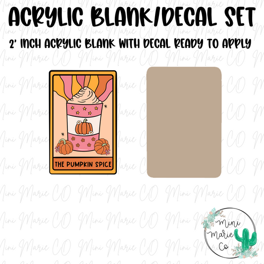 Pumpkin Spice Tarot Acrylic Blank/Decal Set