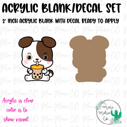 Puppy Boba Acrylic Blank/Decal Set