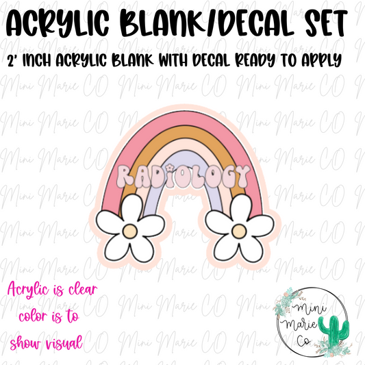 Radiology Rainbow Acrylic Blank/Decal Set