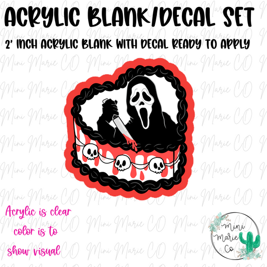 Scream Cake Acrylic Blank/Decal Set