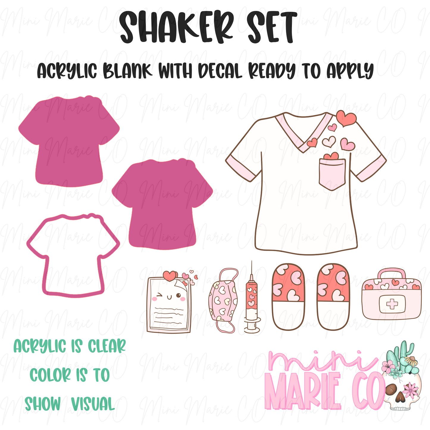 Scrub Top Shaker Set