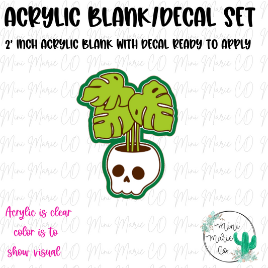 Skull Monstera Acrylic Blank/Decal Set