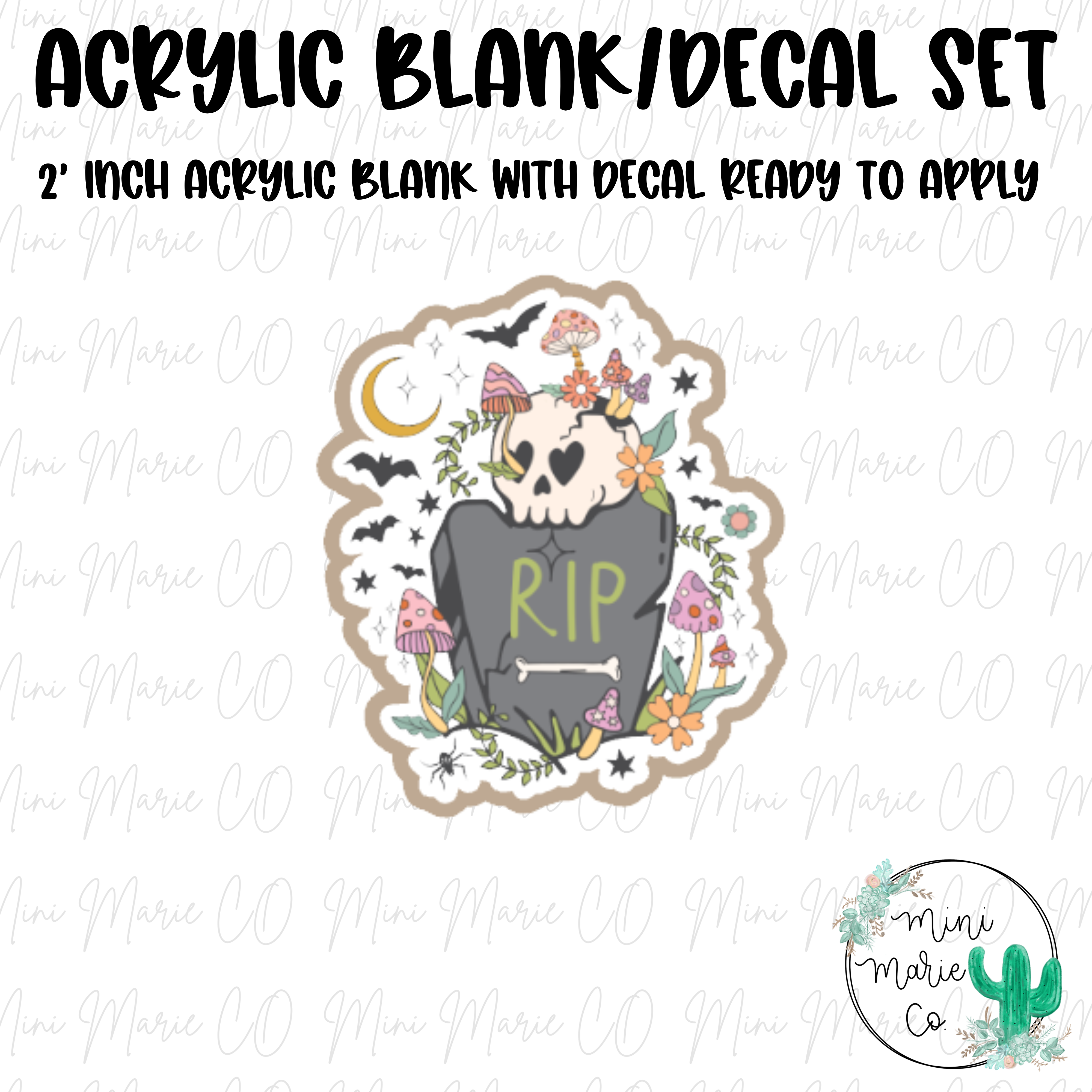 Spooky RIP Acrylic Blank/Decal Set – Mini Marie CO.