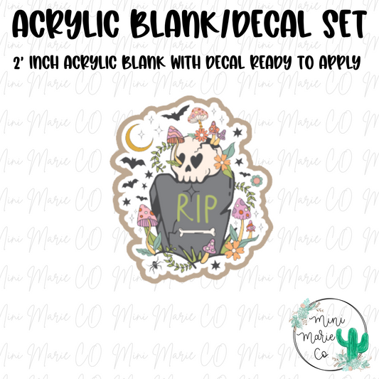 Spooky RIP Acrylic Blank/Decal Set