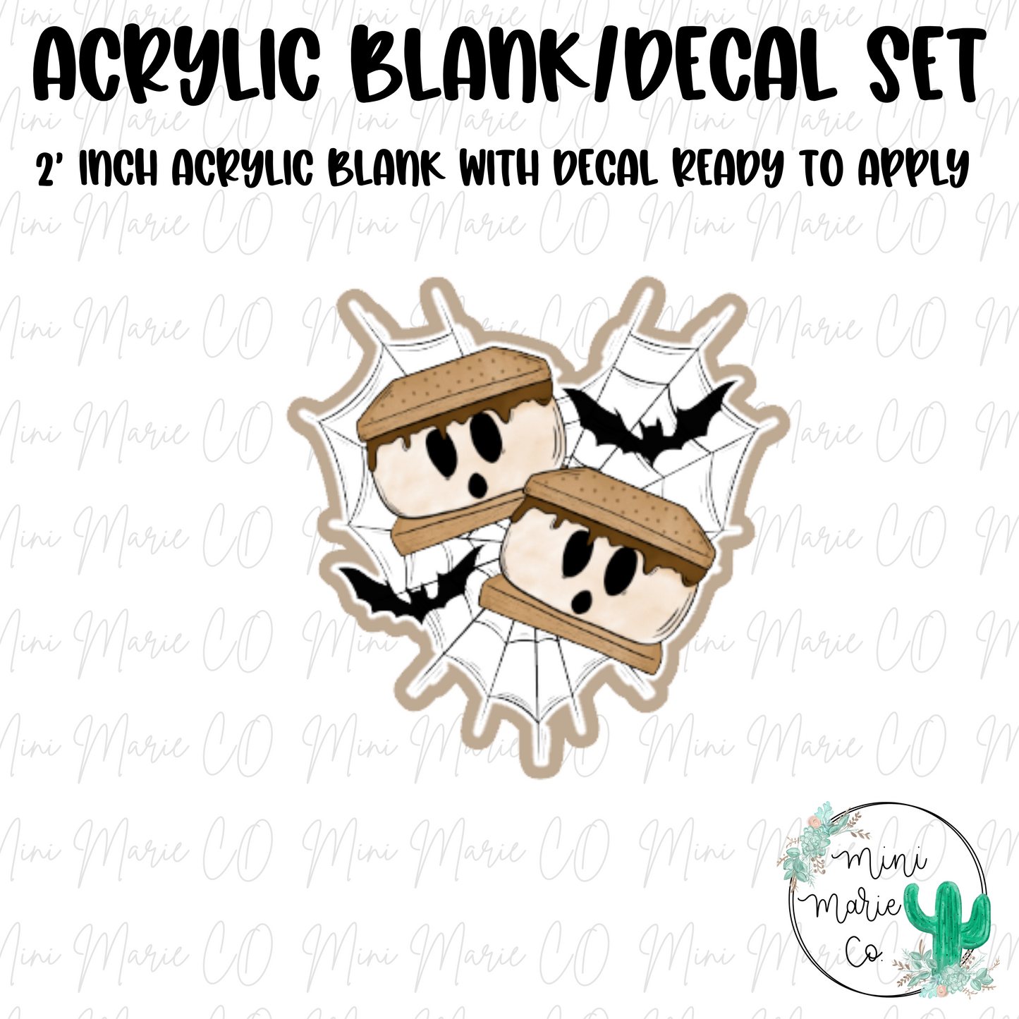 Spooky Smore Acrylic Blank/Decal Set