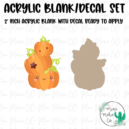 Stack of Pumpkins Acrylic Blank/Decal Set
