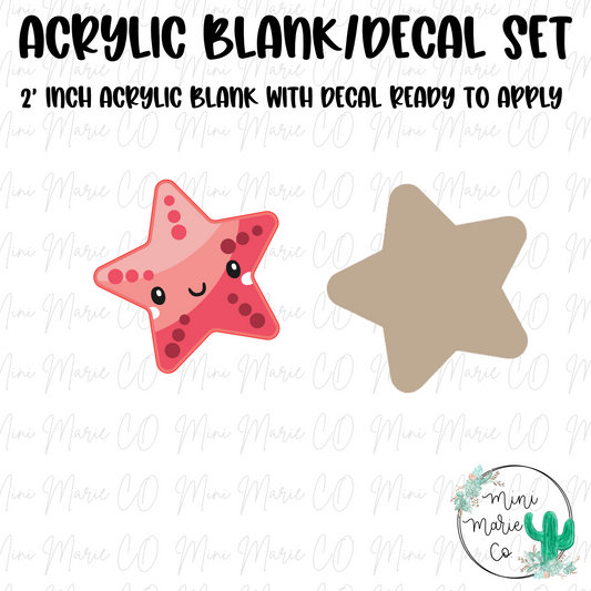 Starfish Acrylic Blank/Decal Set