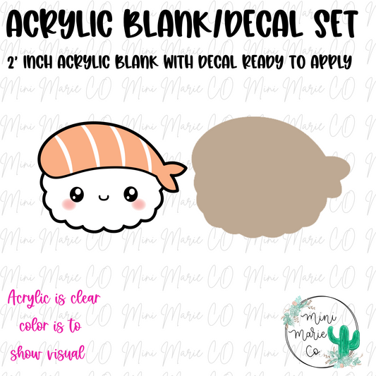 Cute Sushi Acrylic Blank/Decal Set