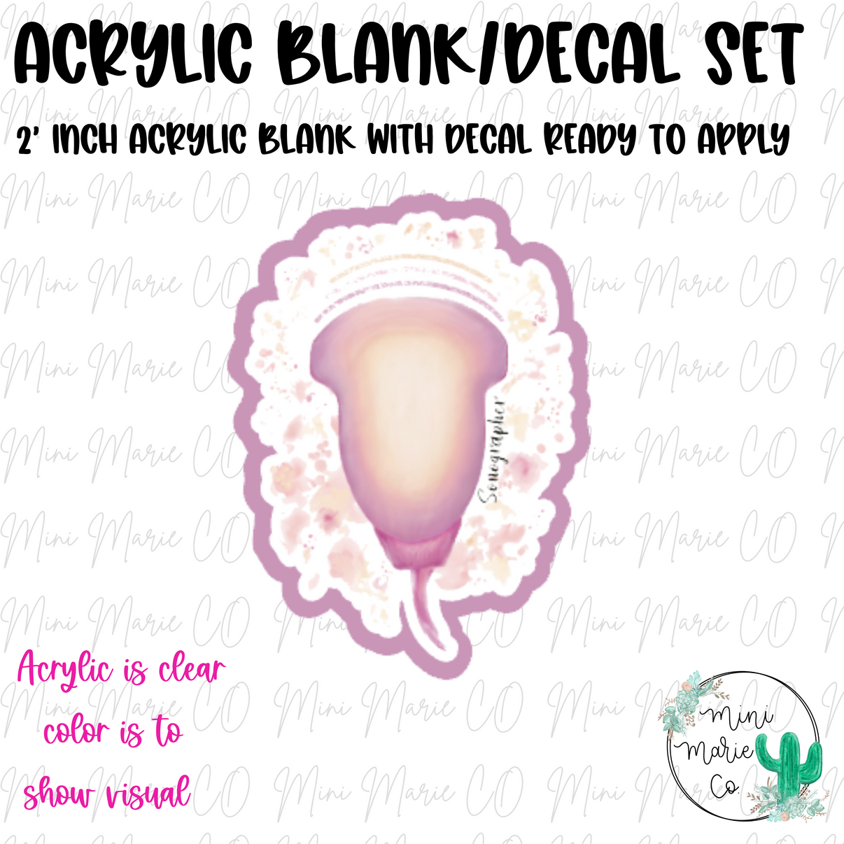 Sonographer Wand Acrylic Blank/Decal Set Mini Marie CO.