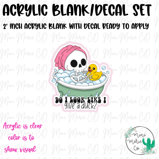 Give a Duck Acrylic Blank/Decal Set