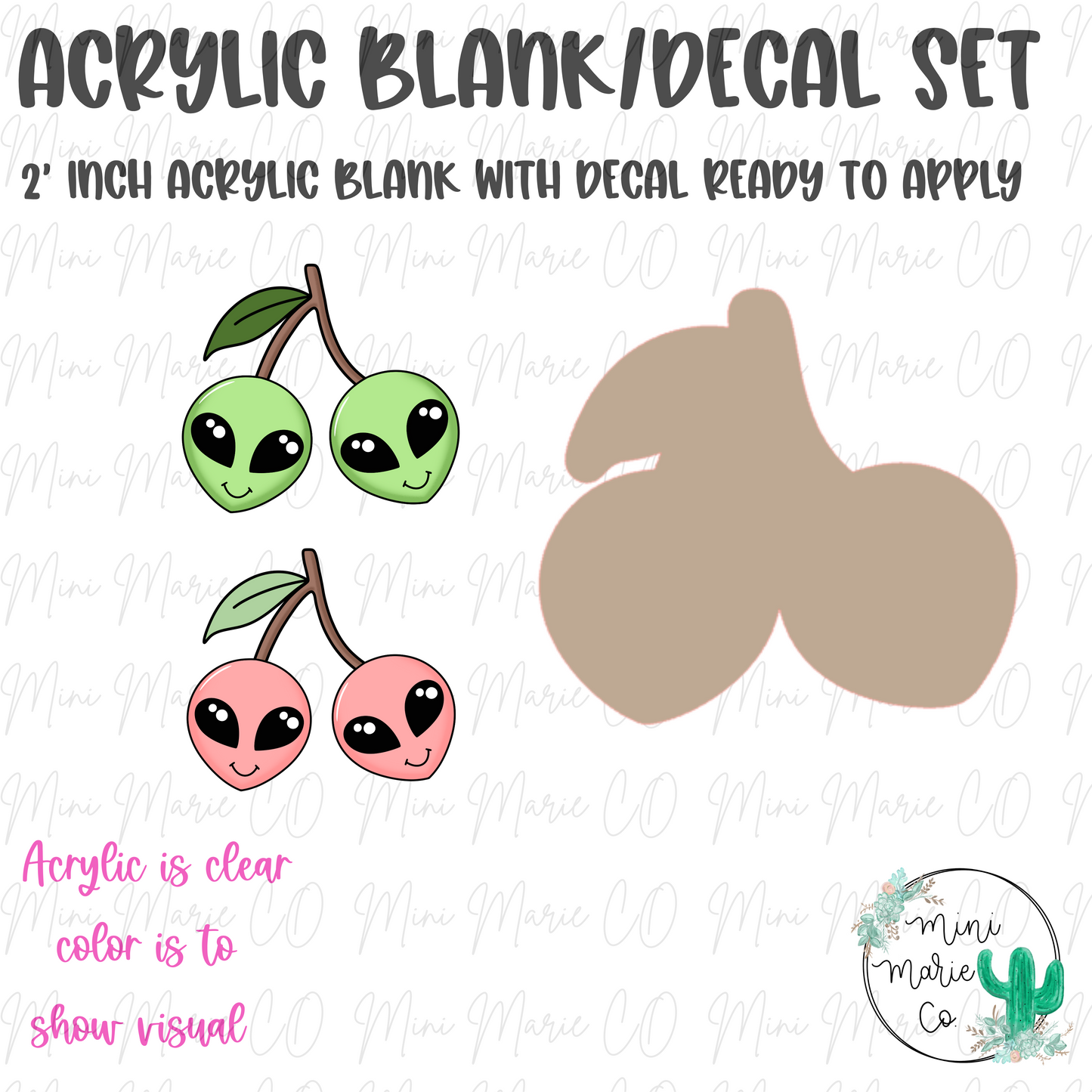 Alien Cherries Acrylic Blank/Decal Set