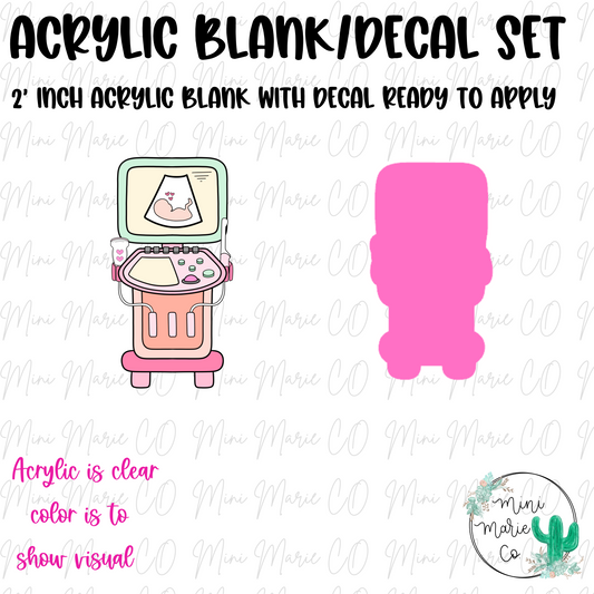 Ultrasound Machine Acrylic Blank/Decal Set