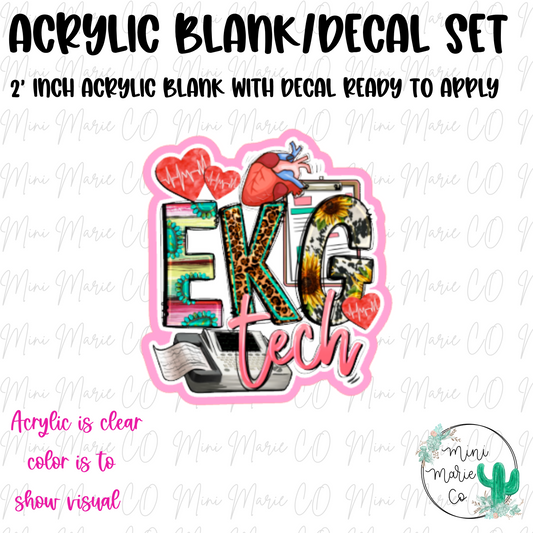 EKG Tech Acrylic Blank/Decal Set