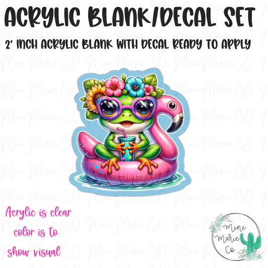 Summer Frog Acrylic Blank/Decal Set