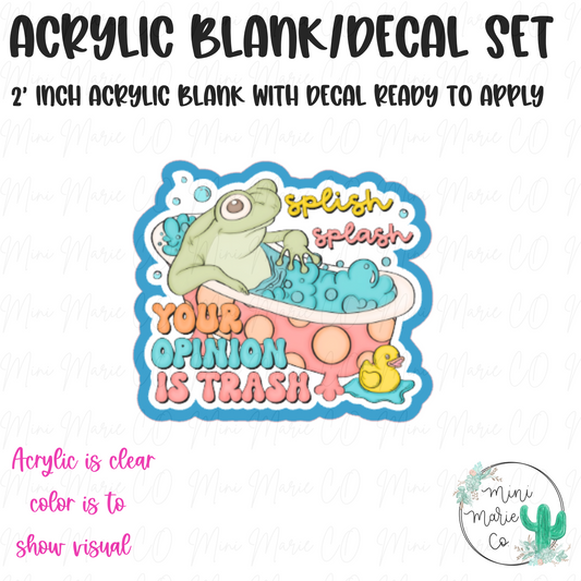 Splish Splash Acrylic Blank/Decal Set