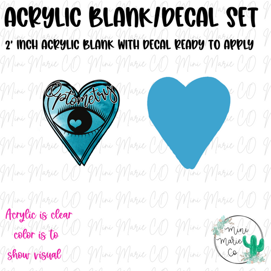 Eye Heart Acrylic Blank/Decal Set