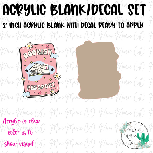 Bookish Passport Acrylic Blank/Decal Set