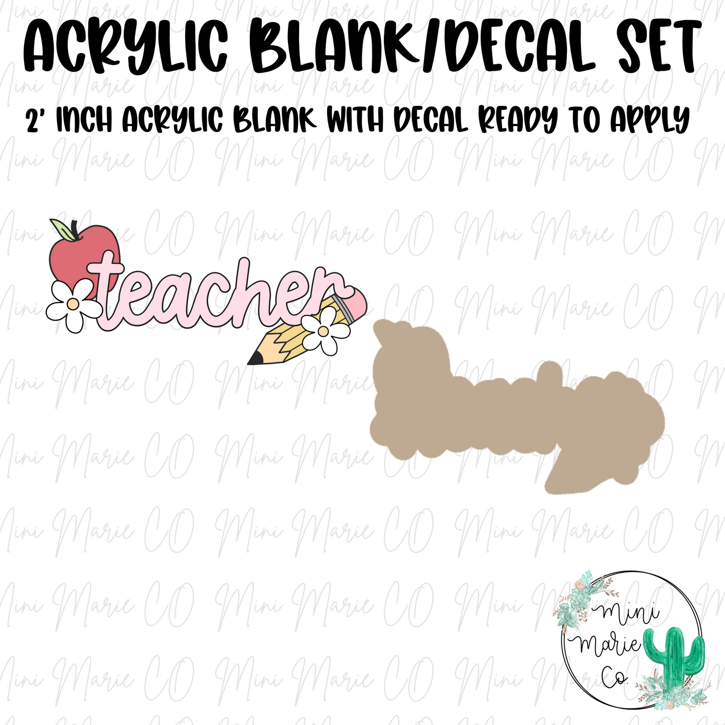 Teacher Acrylic Blank/Decal Set