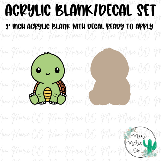 Turtle Acrylic Blank/Decal Set