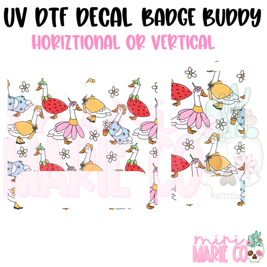 Summer Geese UV DTF Ready to Apply Decal (Horizontal or Vertical)