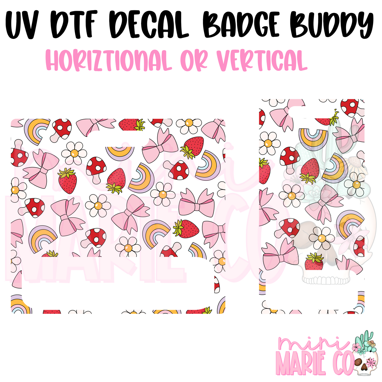 Summer Collage UV DTF Ready to Apply Decal (Horizontal or Vertical)