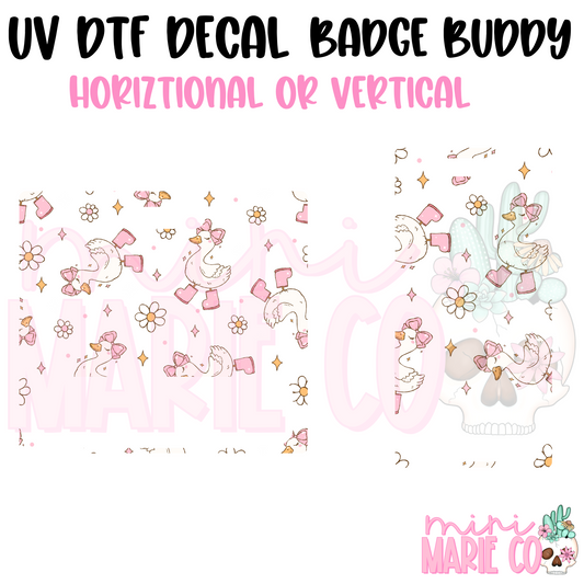 Pink Coquette Goose UV DTF Ready to Apply Decal (Horizontal or Vertical)