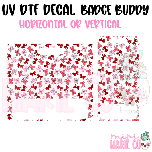 Red Coquette Bows UV DTF Ready to Apply Decal (Horizontal or Vertical)