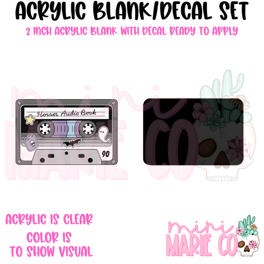 Horror Audio Tape Acrylic Blank/Decal Set