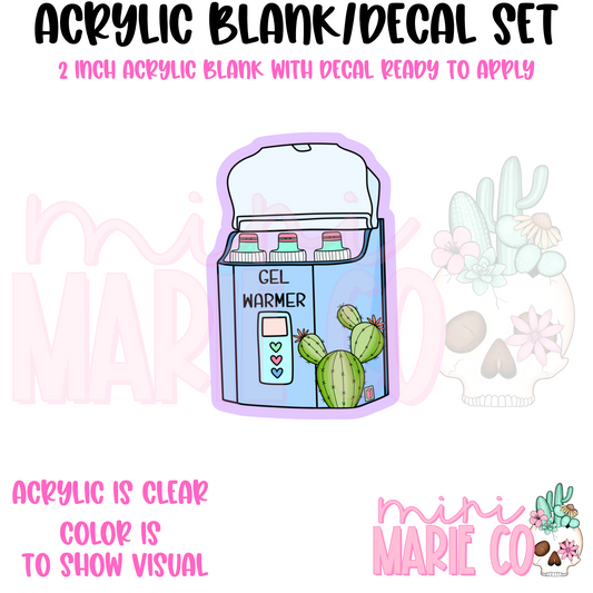 Cactus Gel Warmer Acrylic Blank/Decal Set