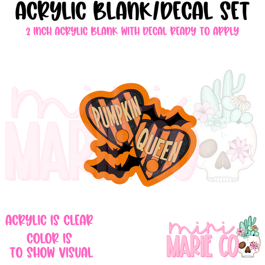 Pumpkin Queen Acrylic Blank/Decal Set