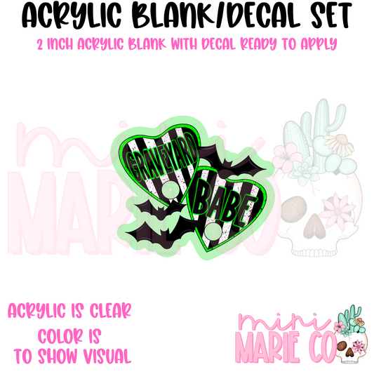 Graveyard Babe Acrylic Blank/Decal Set