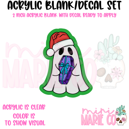 Santa Ghost With Coffin Acrylic Blank/Decal Set