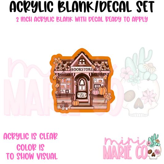 Autumn Bookstore Acrylic Blank/Decal Set