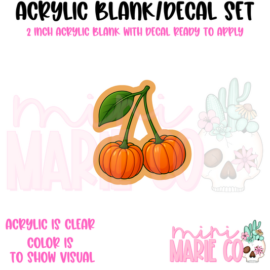 Pumpkins Cherry Style Acrylic Blank/Decal Set