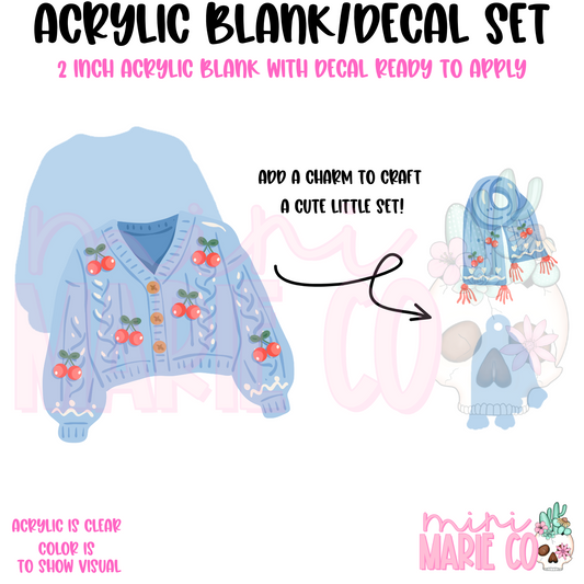 Cherry Winter Acrylic Blank/Decal Set