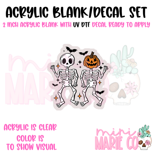 Skellie Besties Acrylic Blank/ UV DTF Decal Set