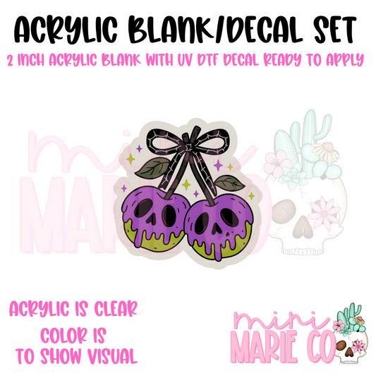 Poison Apples Acrylic Blank/ UV DTF Decal Set