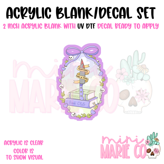 True Crime Frame Acrylic Blank/ UV DTF Decal Set