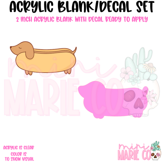 Hot Dawg Acrylic Blank/Decal Set