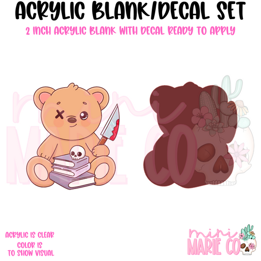 Horror Bear Acrylic Blank/Decal Set