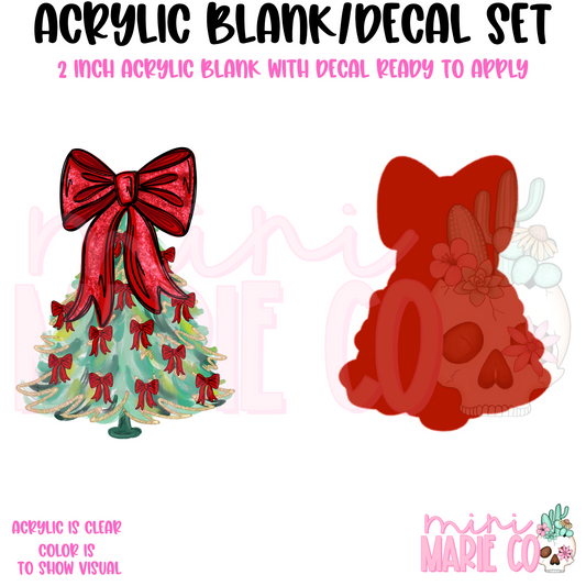 Christmas Tree Acrylic Blank/Decal Set