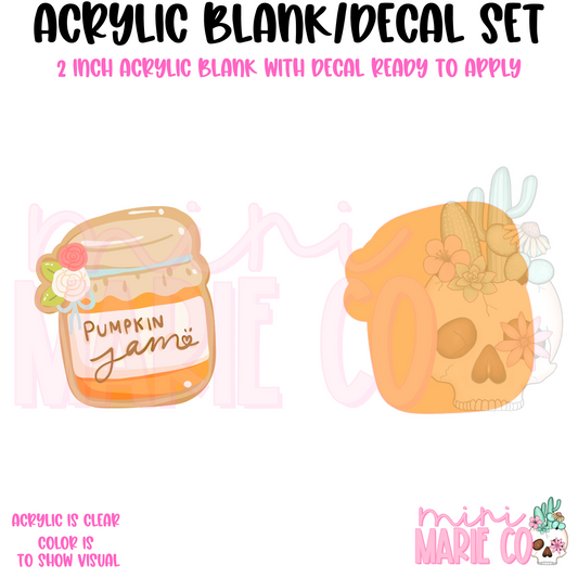 Pumpkin Jams Acrylic Blank/Decal Set