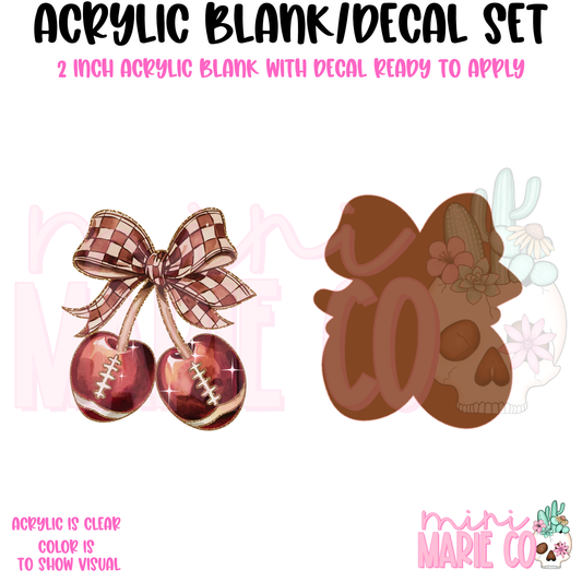 Football Cherry Blank/Decal Set