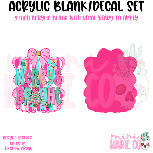 Merry and Bright Frame Blank/Decal Set