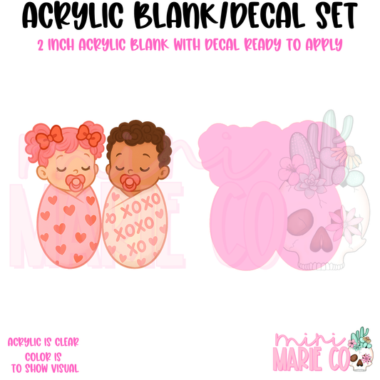 Heart Babies Acrylic Blank/Decal Set