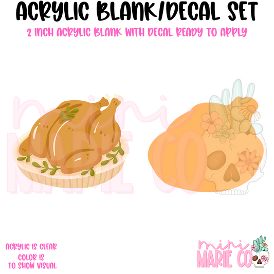 Thanksgiving Turkey Acrylic Blank/Decal Set