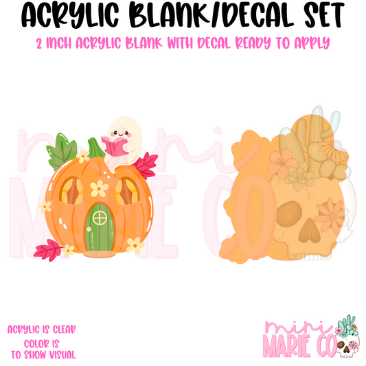 Pumpkin Cottage Acrylic Blank/Decal Set