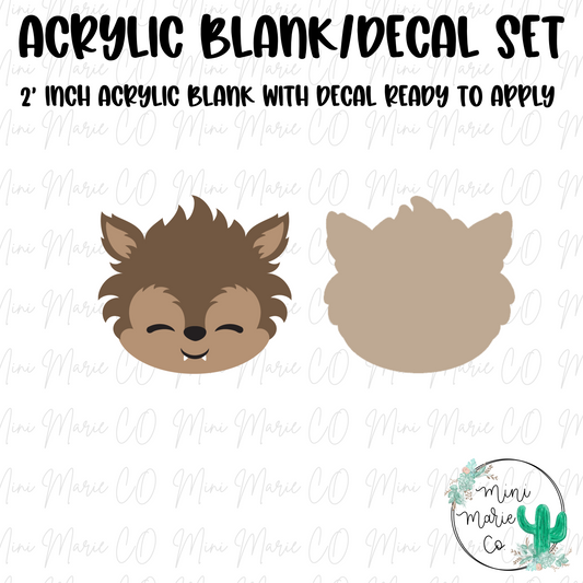 Werewolf Acrylic Blank/Decal Set